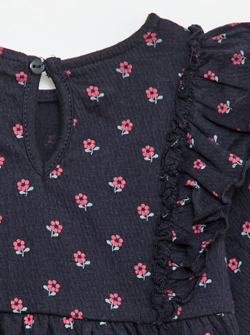 Robe légère à manches longues à motif - Kiabi