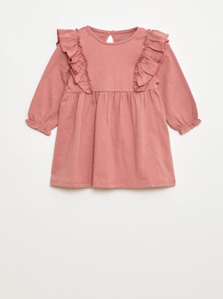 Robe légère à manches longues à motif