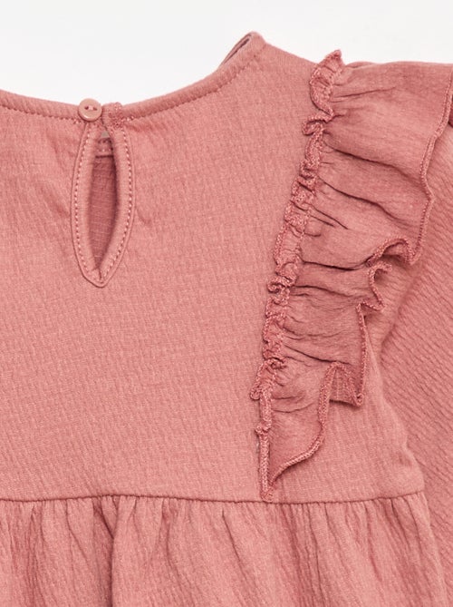 Robe légère à manches longues à motif - Kiabi