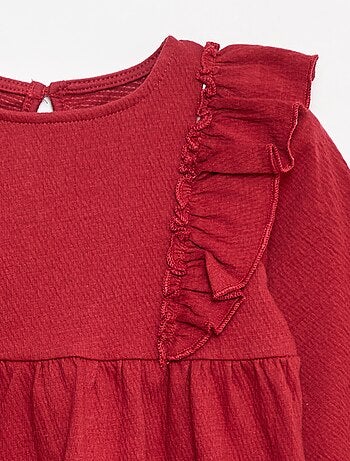 Robe légère à manches longues à motif