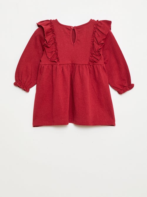 Robe légère à manches longues à motif - Kiabi