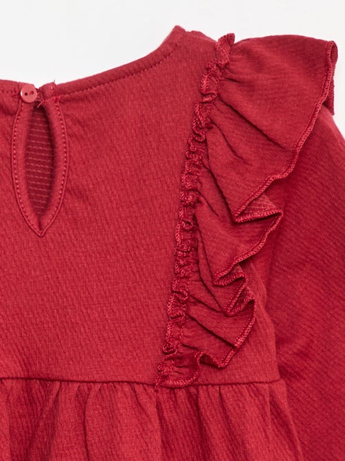 Robe légère à manches longues à motif - Kiabi