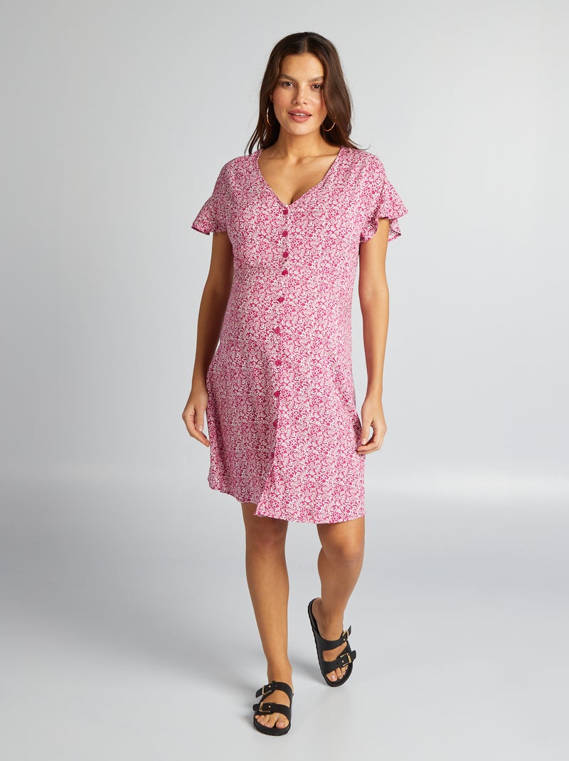 Robe De Maternité Liz Lange - Taille Medium - Noire Et Verte à Volants - Occasion Très Bon état