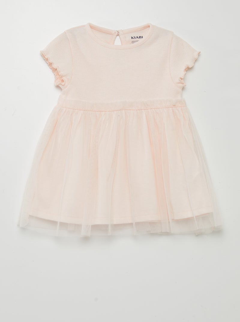 Robe légère en tulle Rose - Kiabi