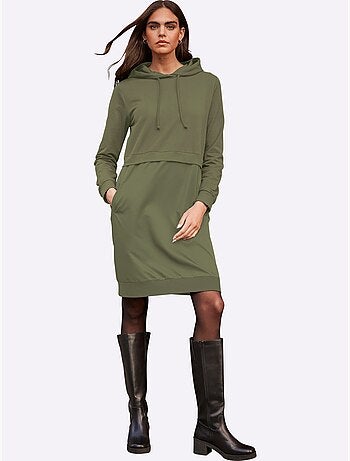 Robe Légère Mélange De Matières Tendance - Taille Standard - Helline