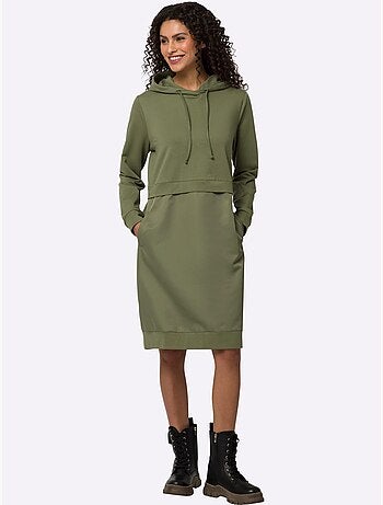 Robe Légère Mélange De Matières Tendance - Taille Standard - Helline