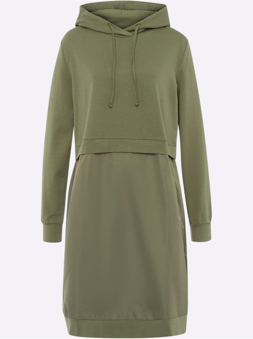 Robe Légère Mélange De Matières Tendance - Taille Standard - Helline - Kiabi