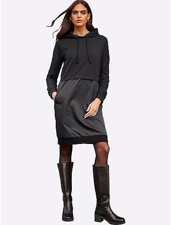 Robe Légère Mélange De Matières Tendance - Taille Standard - Helline
