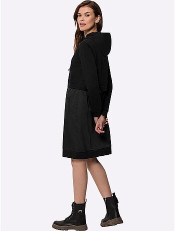 Robe Légère Mélange De Matières Tendance - Taille Standard - Helline