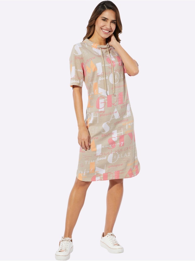 Robe Légère Pur Coton - Taille Standard - Moda Vilona Rose/Sable - Kiabi