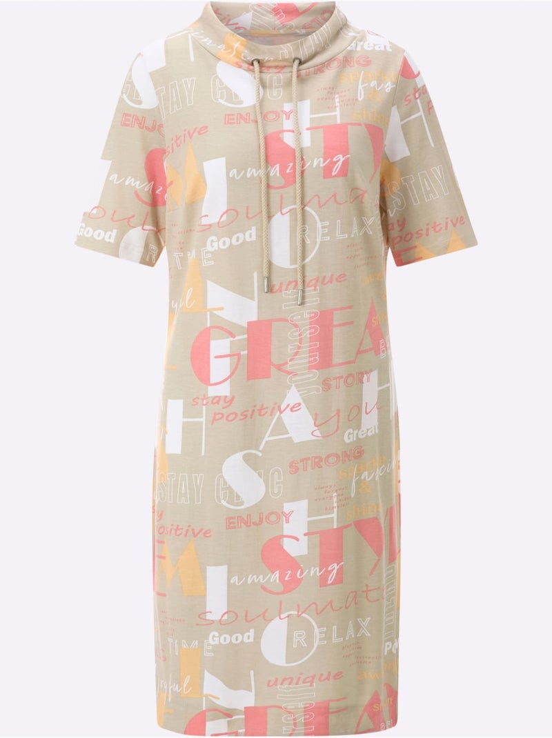 Robe Légère Pur Coton - Taille Standard - Moda Vilona Rose/Sable - Kiabi