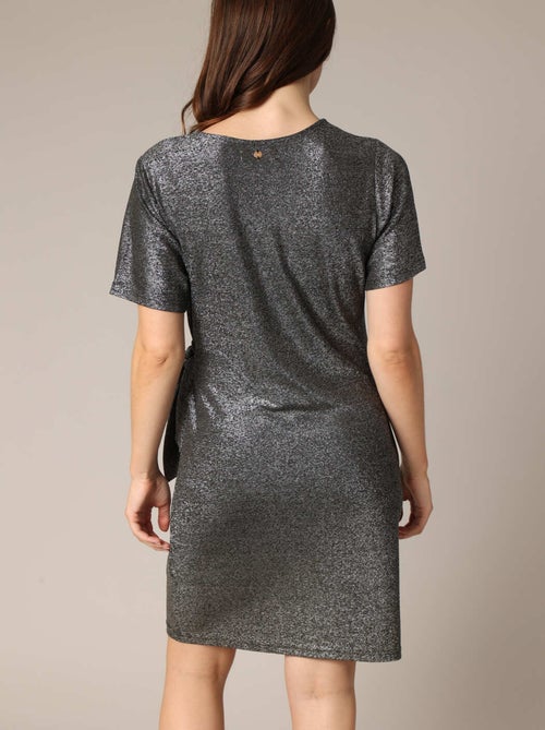 Robe légèrement pailletée avec nœud 'Deeluxe' - Kiabi