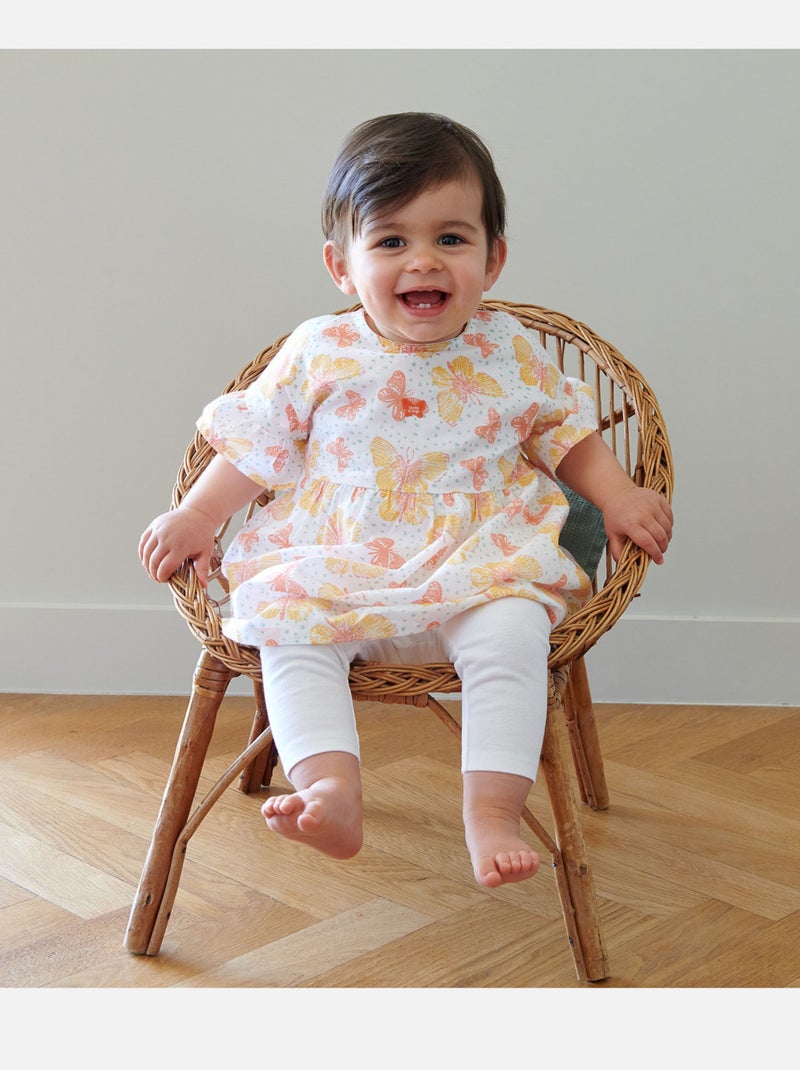 ROBE LEGGING BANDEAU GISELE VOILE BEBE Blanc - Kiabi