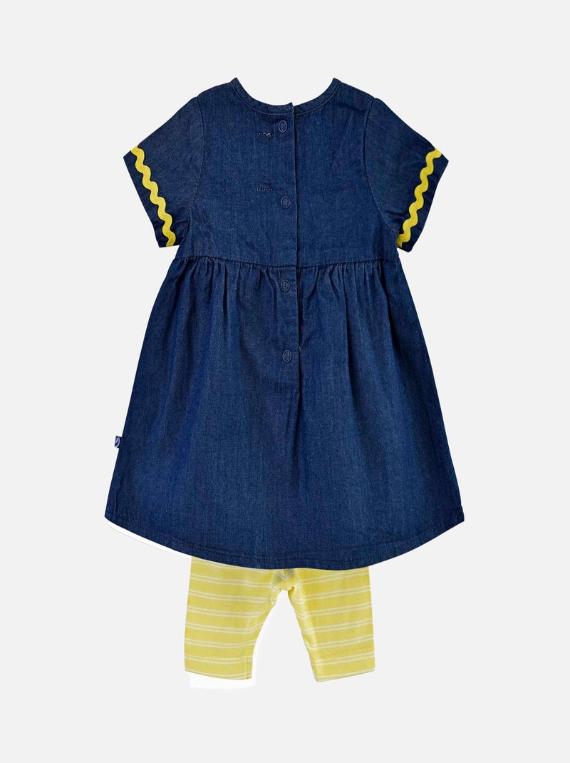 ROBE + LEGGING COURT CLEMENCE Bleu - Kiabi