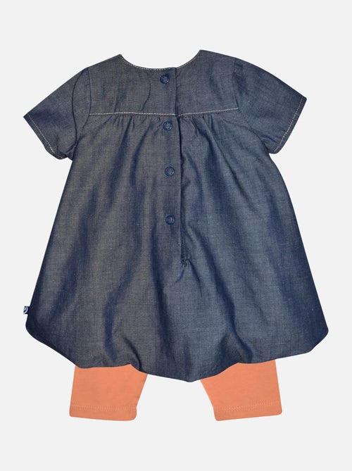 ROBE LEGGING GHISLAINE MANCHES COURTES NAISSANCE - Kiabi