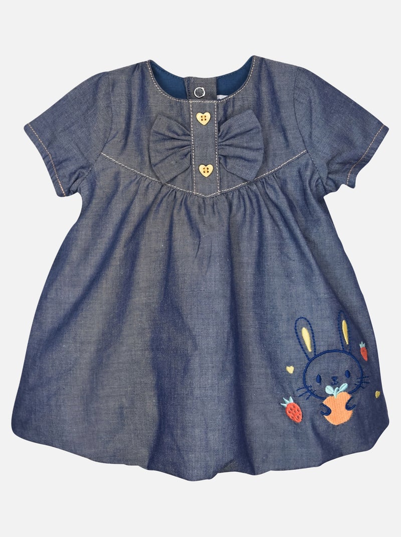 ROBE LEGGING GHISLAINE MANCHES COURTES NAISSANCE Bleu - Kiabi