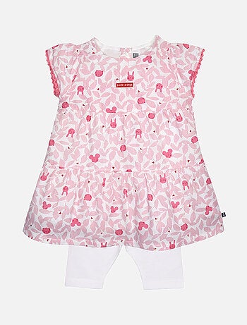 ROBE LEGGING GINETTE MANCHES COURTES BEBE