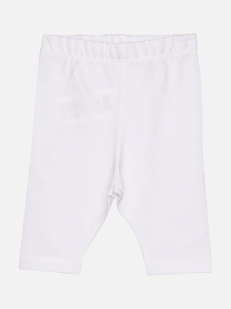 ROBE LEGGING GINETTE MANCHES COURTES BEBE Blanc - Kiabi