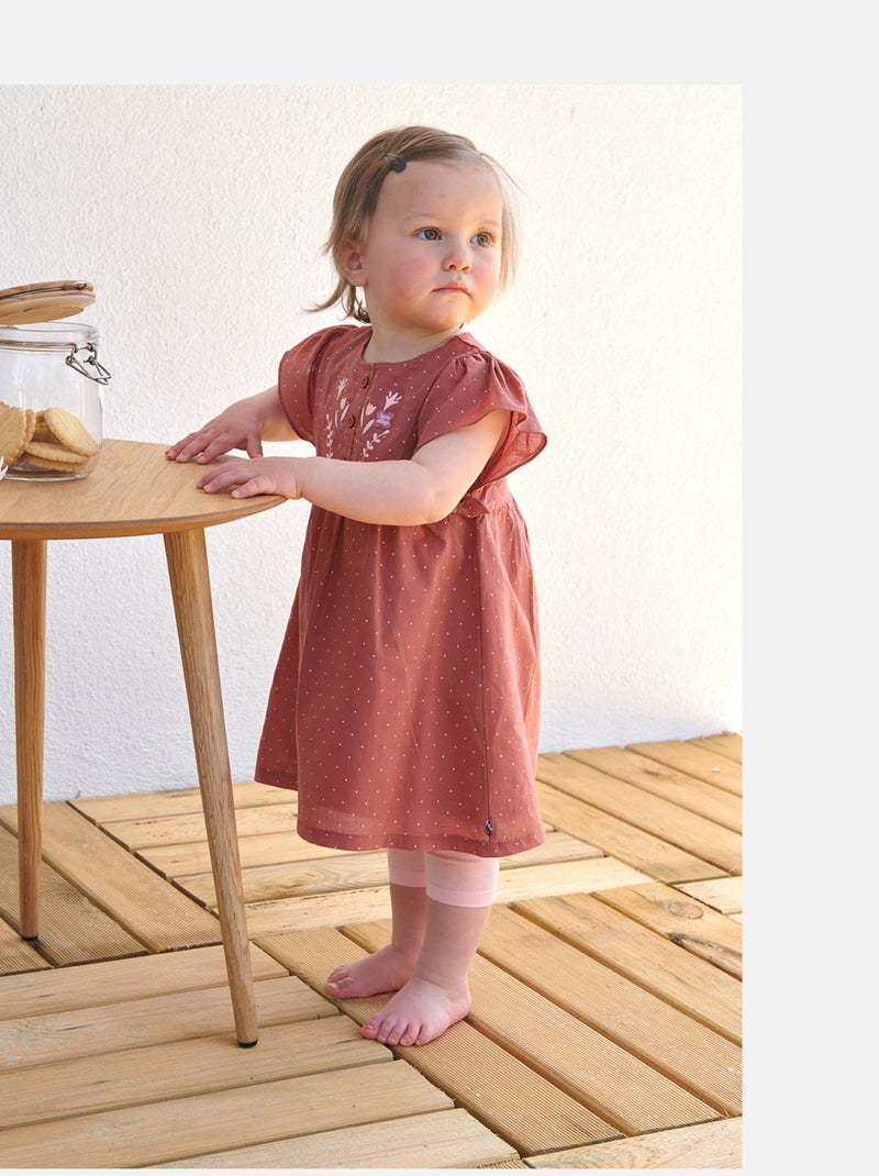 ROBE LEGGING GWENNAELLE VOILE BEBE Marron - Kiabi