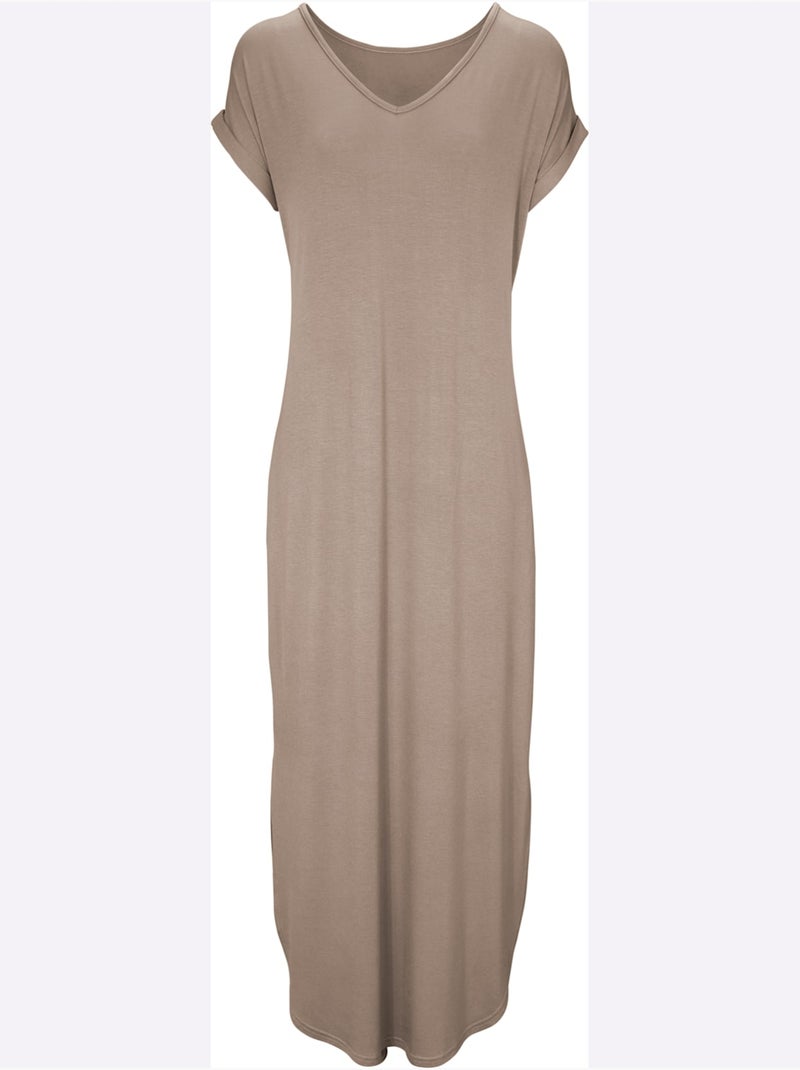 Robe longue - taille standard - helline Sable - Kiabi