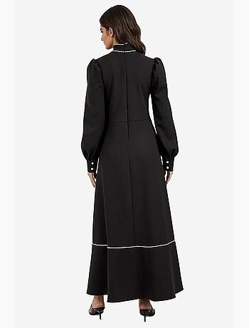 Robe longue à blocs de couleurs et demi-col roulé hiccup