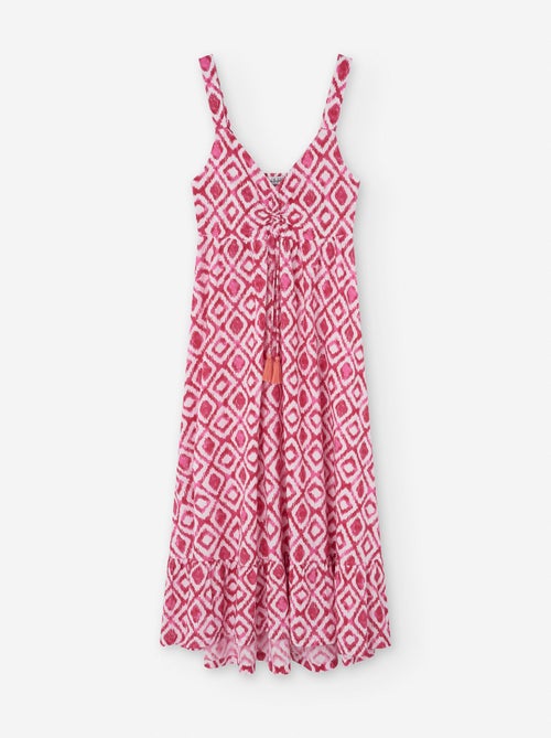 Robe Longue à Bretelles avec Motif - Kiabi