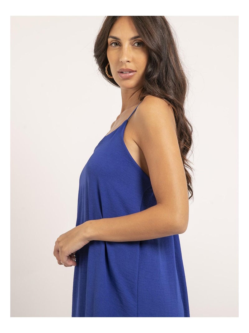 Robe longue à bretelles IGGY Bleu roi - Kiabi
