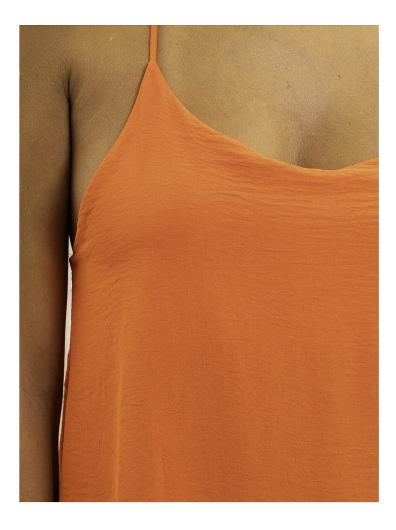 Robe longue à bretelles iggy Orange - Kiabi