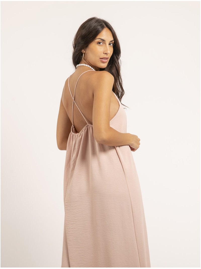 Robe longue à bretelles iggy Rose - Kiabi