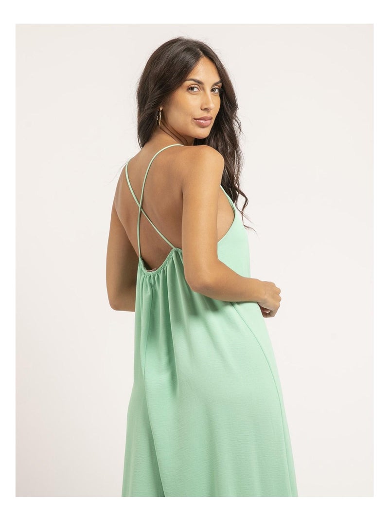 Robe longue à bretelles iggy Vert - Kiabi
