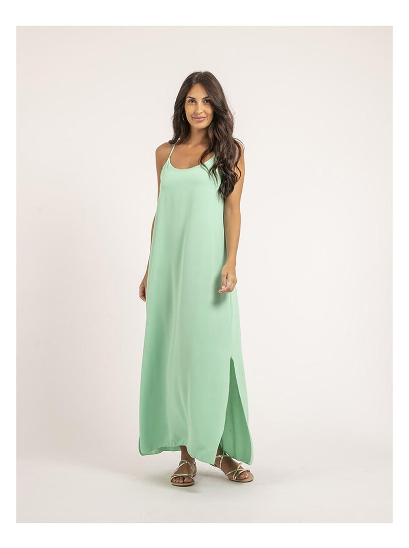 Robe longue à bretelles iggy Vert - Kiabi
