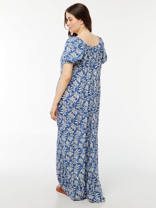 Robe longue à col bardot - Kiabi