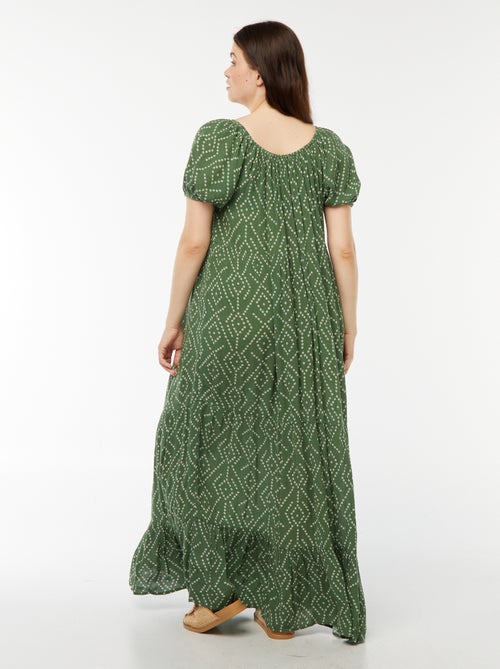 Robe longue à col bardot - Kiabi