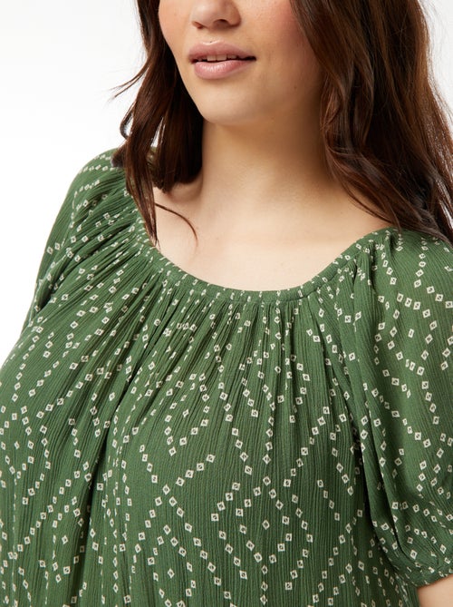 Robe longue à col bardot - Kiabi