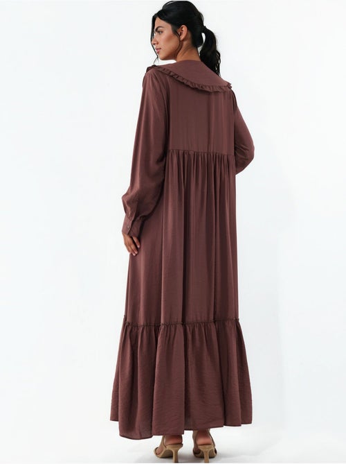 Robe longue à col claudine et fermeture à boutons bdart - Kiabi Robe longue à col claudine et fermeture à boutons bdart - Kiabi