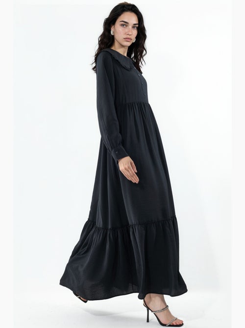 Robe longue à col claudine et fermeture à boutons bdart - Kiabi Robe longue à col claudine et fermeture à boutons bdart - Kiabi