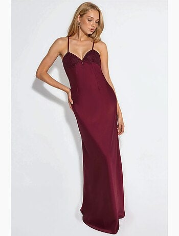 Robe longue à col cœur hiccup