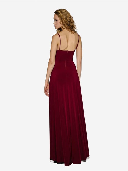 Robe longue à col en V et fente - Kiabi Robe longue à col en V et fente - Kiabi