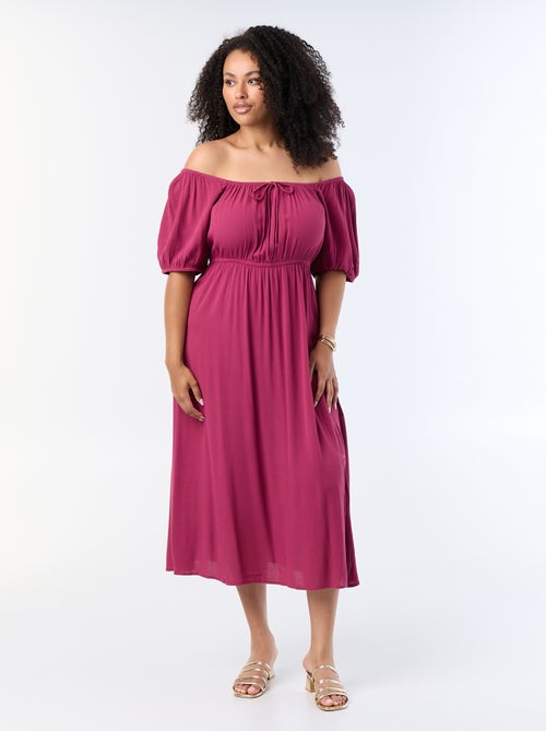 Robe longue à col rond décolleté - Kiabi Robe longue à col rond décolleté - Kiabi