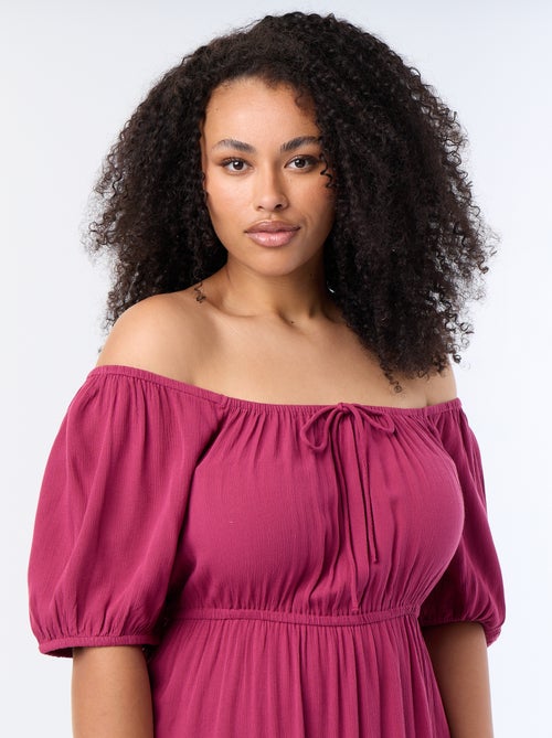 Robe longue à col rond décolleté - Kiabi Robe longue à col rond décolleté - Kiabi