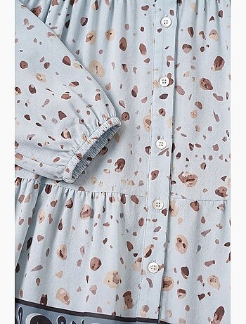 Robe longue à col rond, fermeture boutonnée et détails accessoires bdart