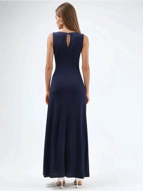 Robe longue à encolure bateau - Kiabi