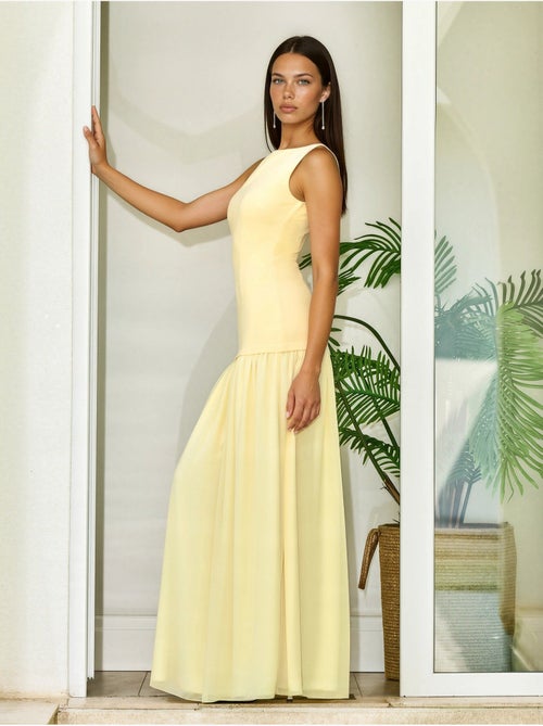 Robe longue à encolure bateau et fermeture éclair - Kiabi Robe longue à encolure bateau et fermeture éclair - Kiabi