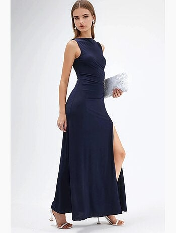Robe longue à encolure bateau hiccup