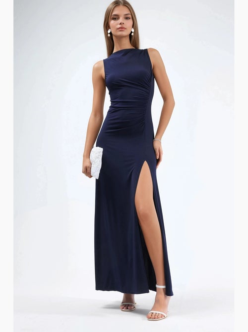 Robe longue à encolure bateau hiccup - Kiabi Robe longue à encolure bateau hiccup - Kiabi