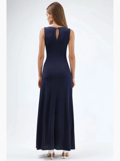 Robe longue à encolure bateau hiccup - Kiabi Robe longue à encolure bateau hiccup - Kiabi