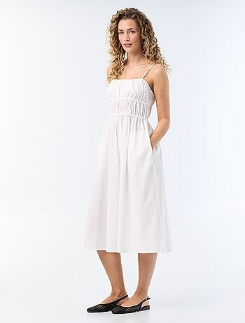 Robe longue à étage unie