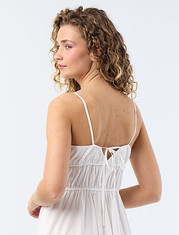 Robe longue à étage unie