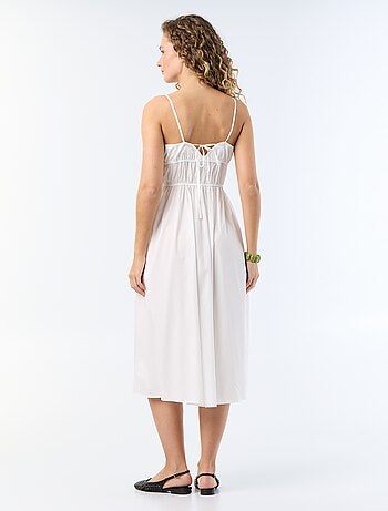 Robe longue à étage unie