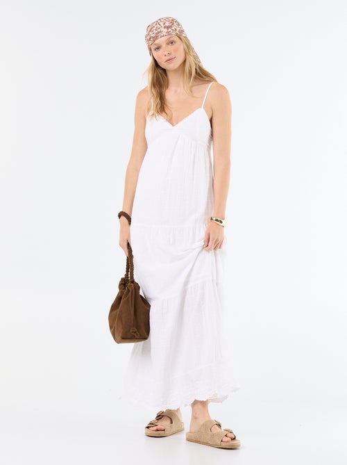 Robe longue à étages - Kiabi